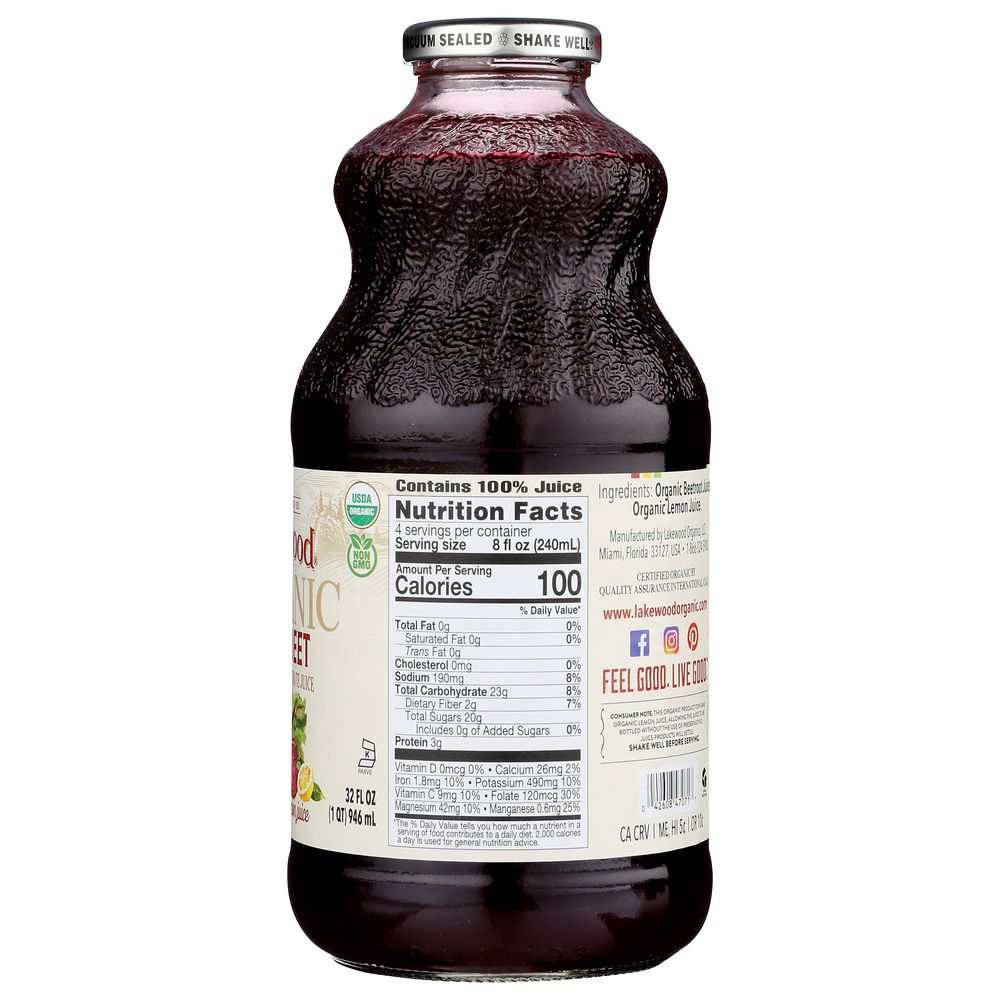 LAKEWOOD Organic Pure Beet Juice