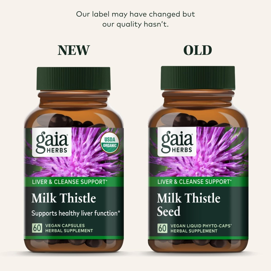 Gaia Herbs Milk Thistle - Liver Supplement & Cleanse Support for Maintaining Healthy Liver Function - 120 Vegan Capsules (20-Day Supply)