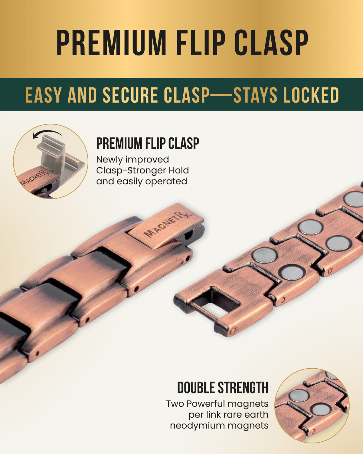 Ultra Strength Copper Magnetic Therapy Anklet for Men